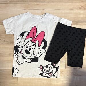 EUC Disney H&M Size 7 Shirt and Short Set